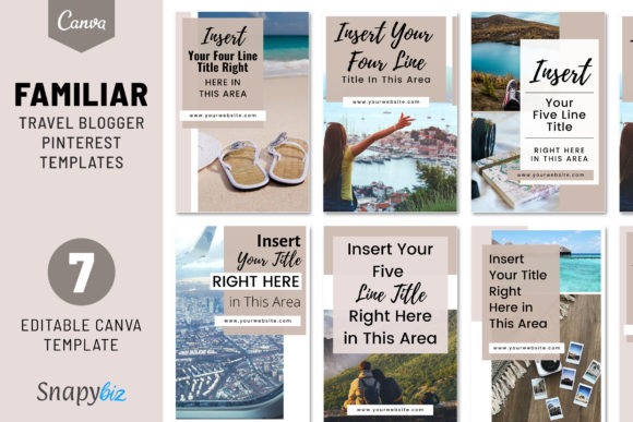 Download Travel Blogger Pinterest Template - Premium Resources