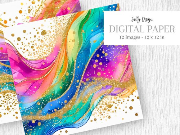 Download Vivid Colored Rainbow Alcohol Ink Art - Premium Resources